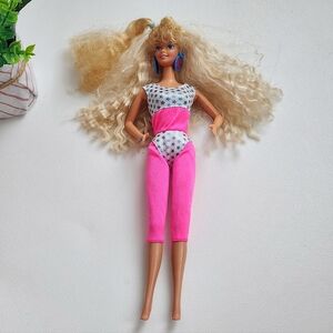 🏅 Vintage Barbie Doll 1966 Mattel 11.5” Sporty Blonde Blue Pink Outfit Retro